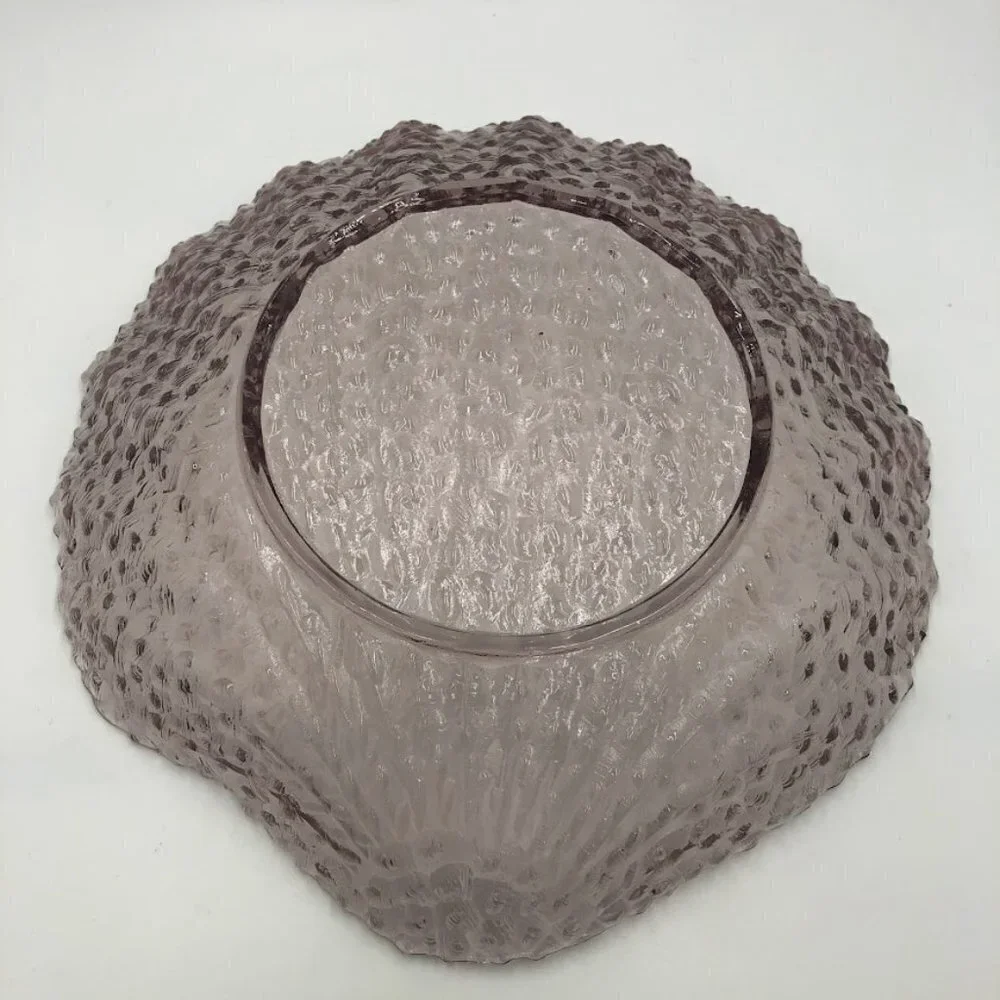 Pink Shell Shaped Appetizer Snack Bowls Set of 7 Scallop Edges 1 Big 6 Small